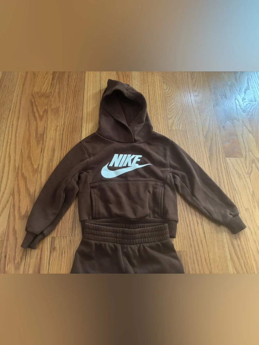Nike Kids Club Brown Hoodie & Jogger Set - Picture 2 of 8
